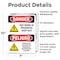 Signmission Hot Surface Sign, 10 in H x 7 in W, Vinyl Decal, Hot Work In Progress Keep Out Bilingual OS-2PACK-DS-D-710-VS-1365 - alternate 5
